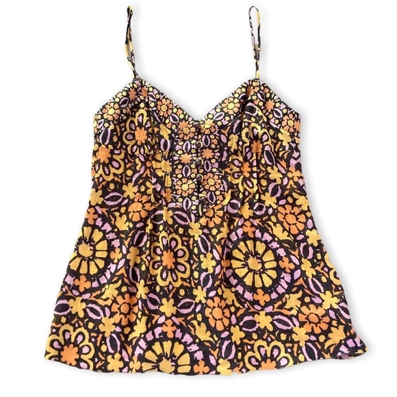 TRINA TURK Boho Floral Tank Top - Picture 1 of 10